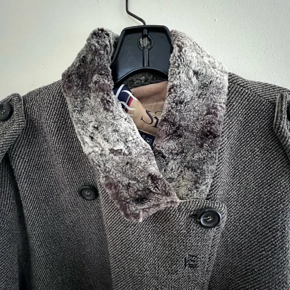 Vintage Escada brown Double-Breasted Pea Coat - Picture 9 of 15